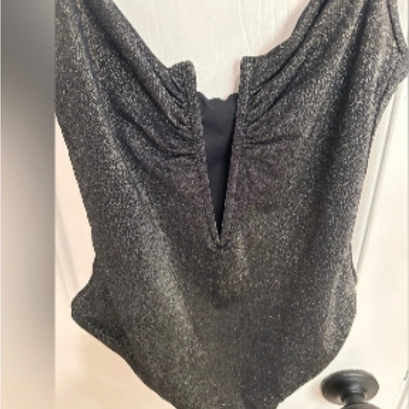 Lspace Shimmer Roxanne One-Piece Swimsuit Black Gold NWT New with Tags - Picture 8 of 11